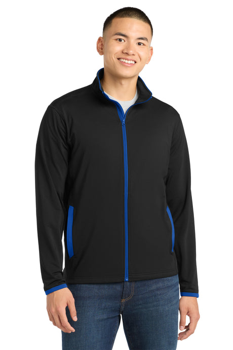 Sport-Tek Men's   Sport-Wick   Stretch Contrast Full-Zip Jacket