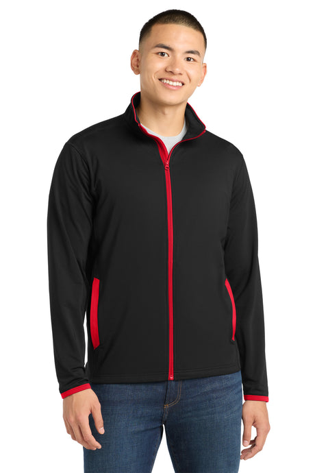 Sport-Tek Men's   Sport-Wick   Stretch Contrast Full-Zip Jacket
