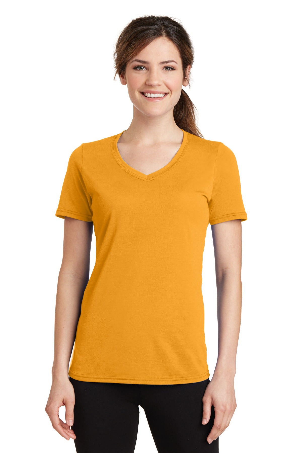 Port & Co Women's   Performance Blend V-Neck Tee