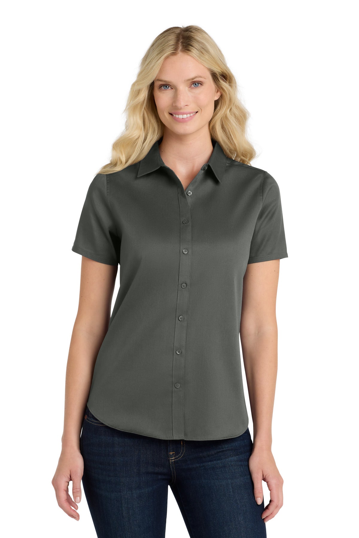 Port Authority Women's   Short Sleeve SuperPro React  Twill Shirt