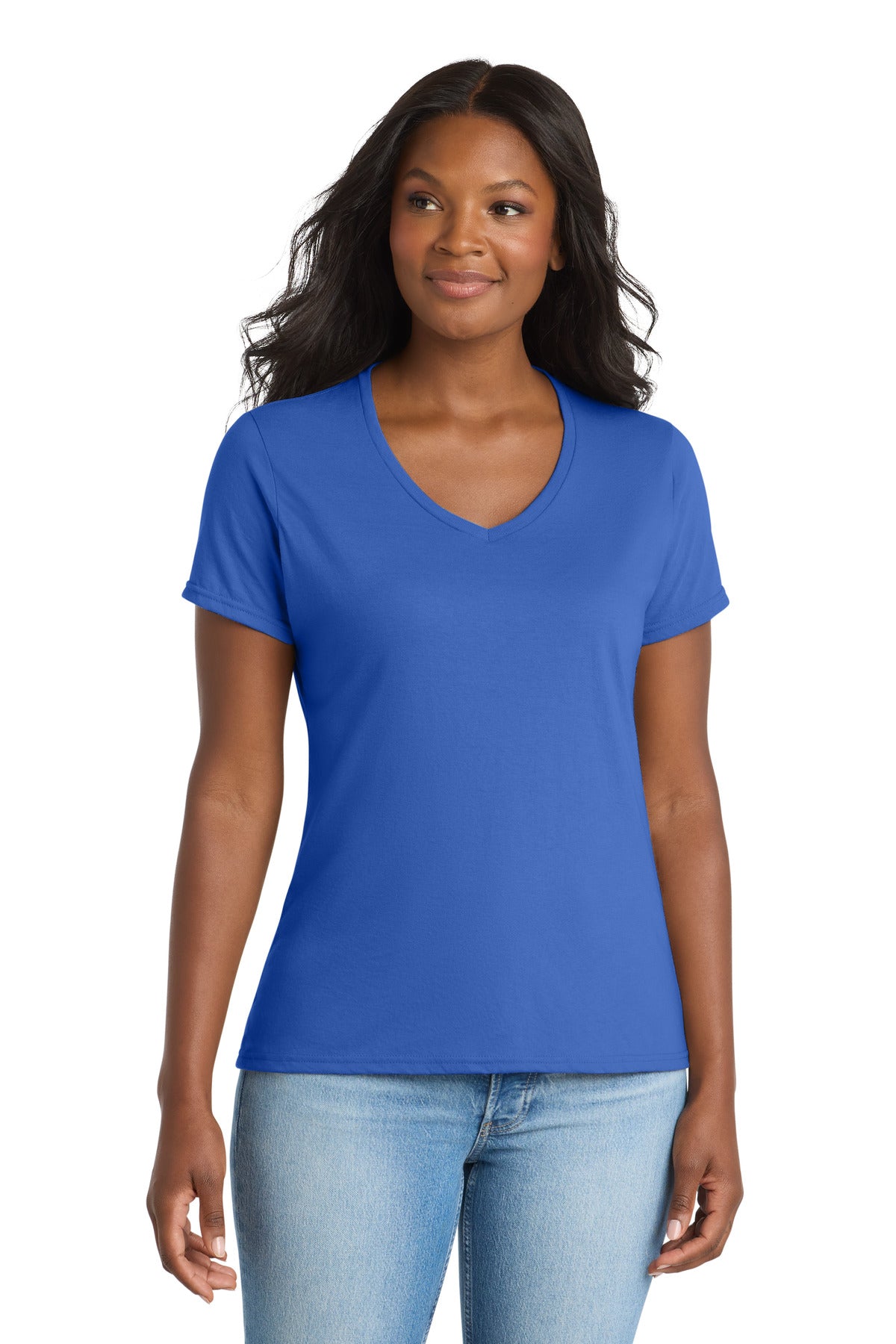 Port & Co Women's   Performance Blend V-Neck Tee
