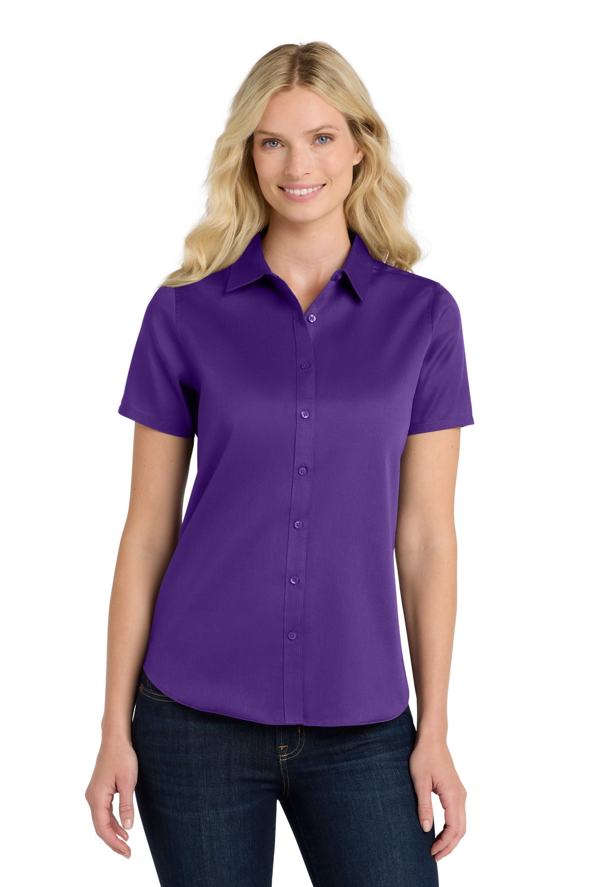 Port Authority Women's   Short Sleeve SuperPro React  Twill Shirt