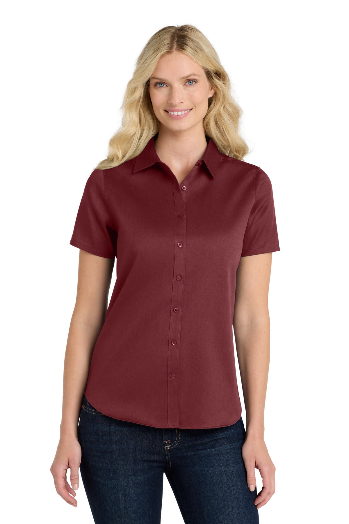 Port Authority Women's   Short Sleeve SuperPro React  Twill Shirt