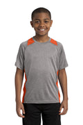 Sport-Tek Youth   Heather Colorblock Contender   Tee-1