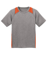 Sport-Tek Youth   Heather Colorblock Contender   Tee-3