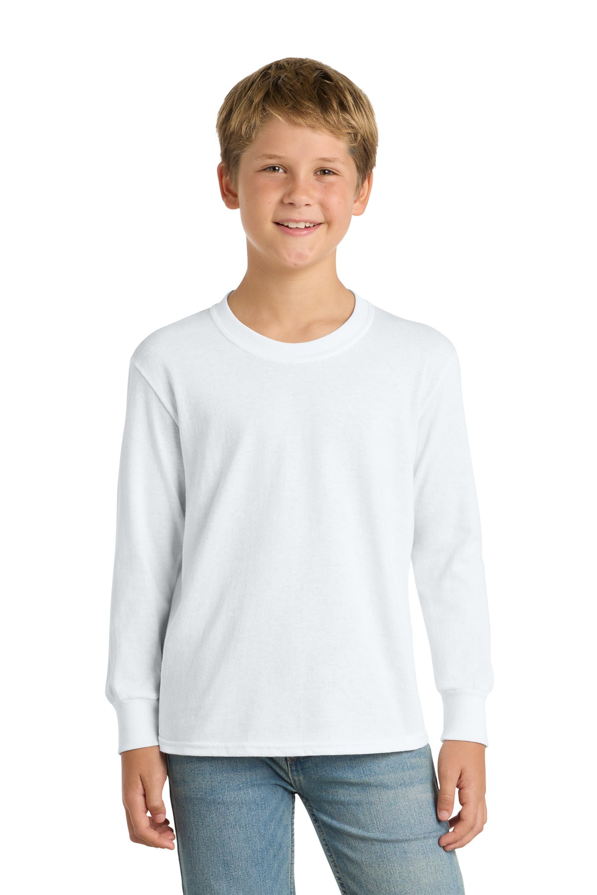 Port & Co Youth   Long Sleeve Core Cotton Tee