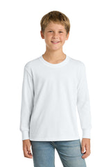 Port & Co Youth   Long Sleeve Core Cotton Tee