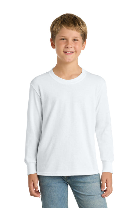 Port & Co Youth   Long Sleeve Core Cotton Tee