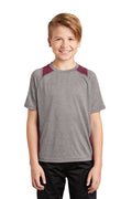 Sport-Tek Youth   Heather Colorblock Contender   Tee