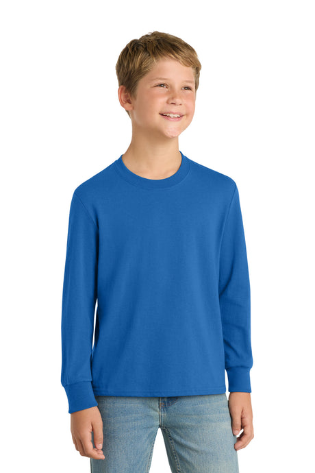 Port & Co Youth   Long Sleeve Core Cotton Tee