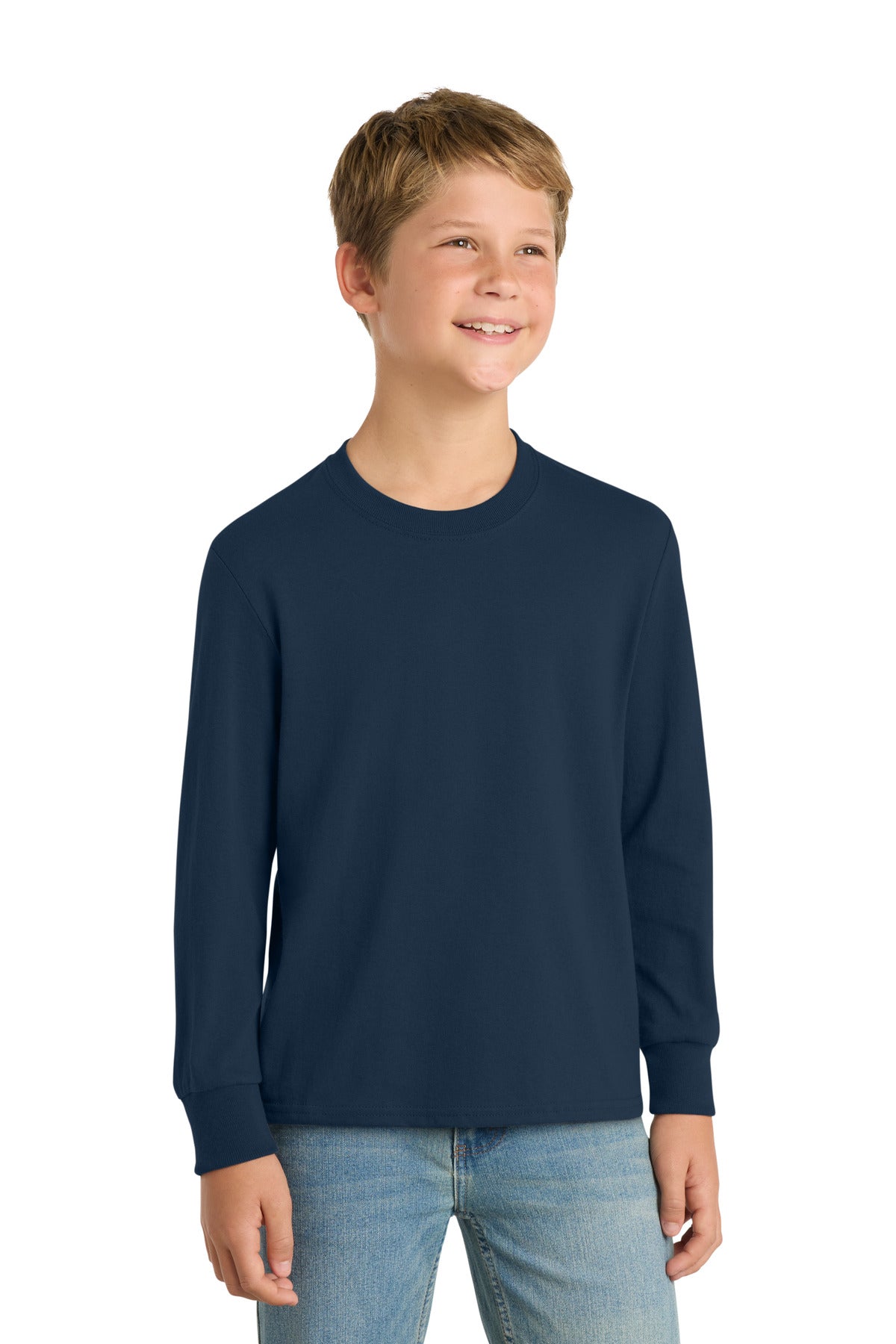 Port & Co Youth   Long Sleeve Core Cotton Tee