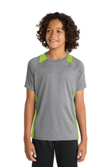 Sport-Tek Youth   Heather Colorblock Contender   Tee