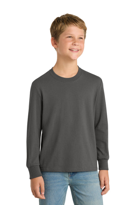 Port & Co Youth   Long Sleeve Core Cotton Tee
