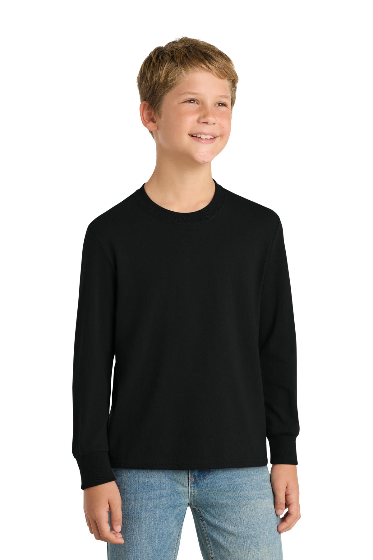 Port & Co Youth   Long Sleeve Core Cotton Tee