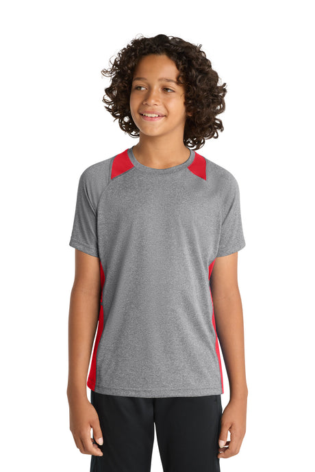 Sport-Tek Youth   Heather Colorblock Contender   Tee