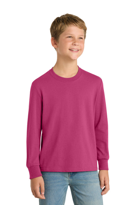 Port & Co Youth   Long Sleeve Core Cotton Tee