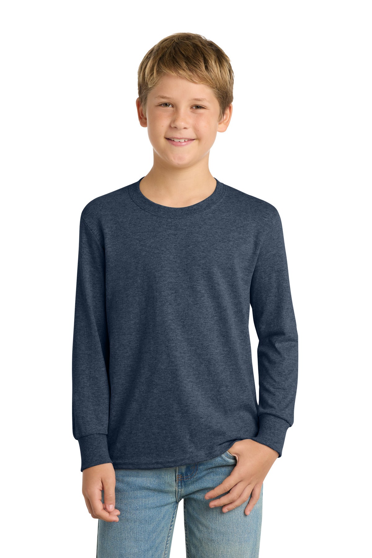 Port & Co Youth   Long Sleeve Core Cotton Tee