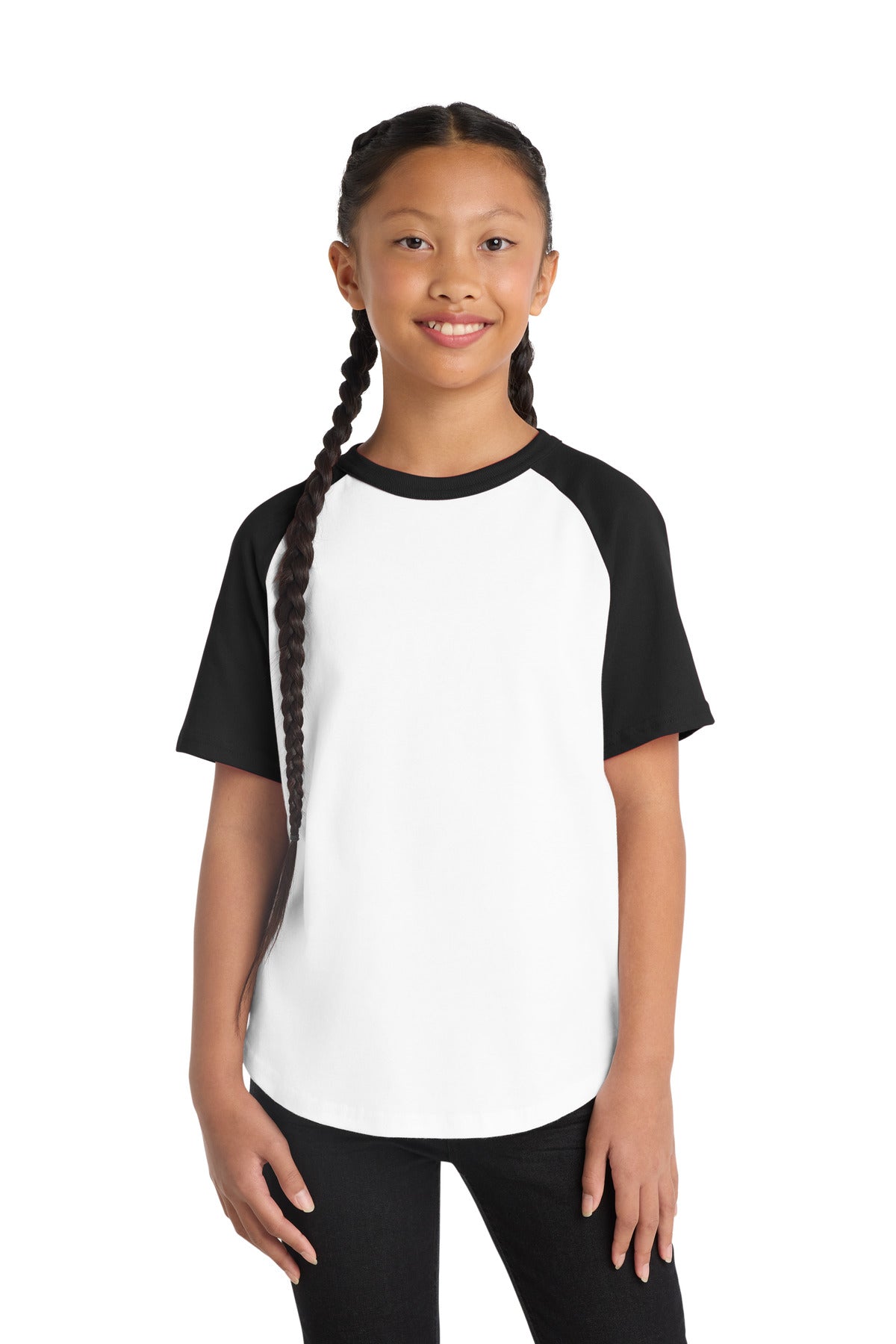 Sport-Tek Youth   Short Sleeve Colorblock Raglan Jersey