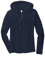 Anvil Women's   100% Combed Ring Spun Cotton Long Sleeve Hooded T-Shirt-3
