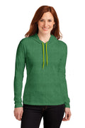 Anvil Women's   100% Combed Ring Spun Cotton Long Sleeve Hooded T-Shirt-1