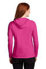 Anvil Women's   100% Combed Ring Spun Cotton Long Sleeve Hooded T-Shirt-2