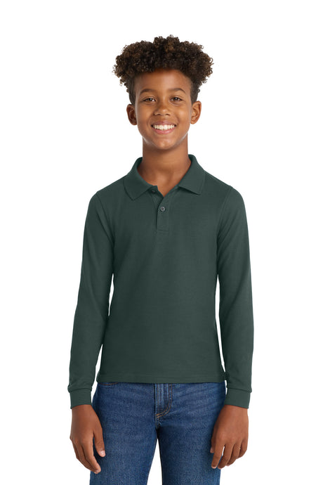 Port Authority Youth   Long Sleeve Silk Touch Polo
