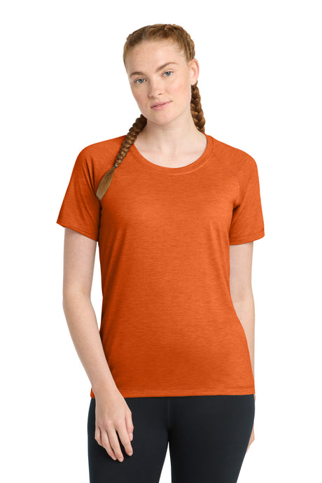 Sport-Tek Women's    PosiCharge    Tri-Blend Wicking Scoop Neck Raglan Tee