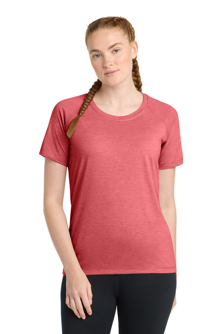 Sport-Tek Women's    PosiCharge    Tri-Blend Wicking Scoop Neck Raglan Tee