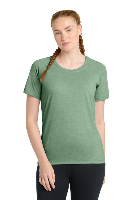 Sport-Tek Women's    PosiCharge    Tri-Blend Wicking Scoop Neck Raglan Tee
