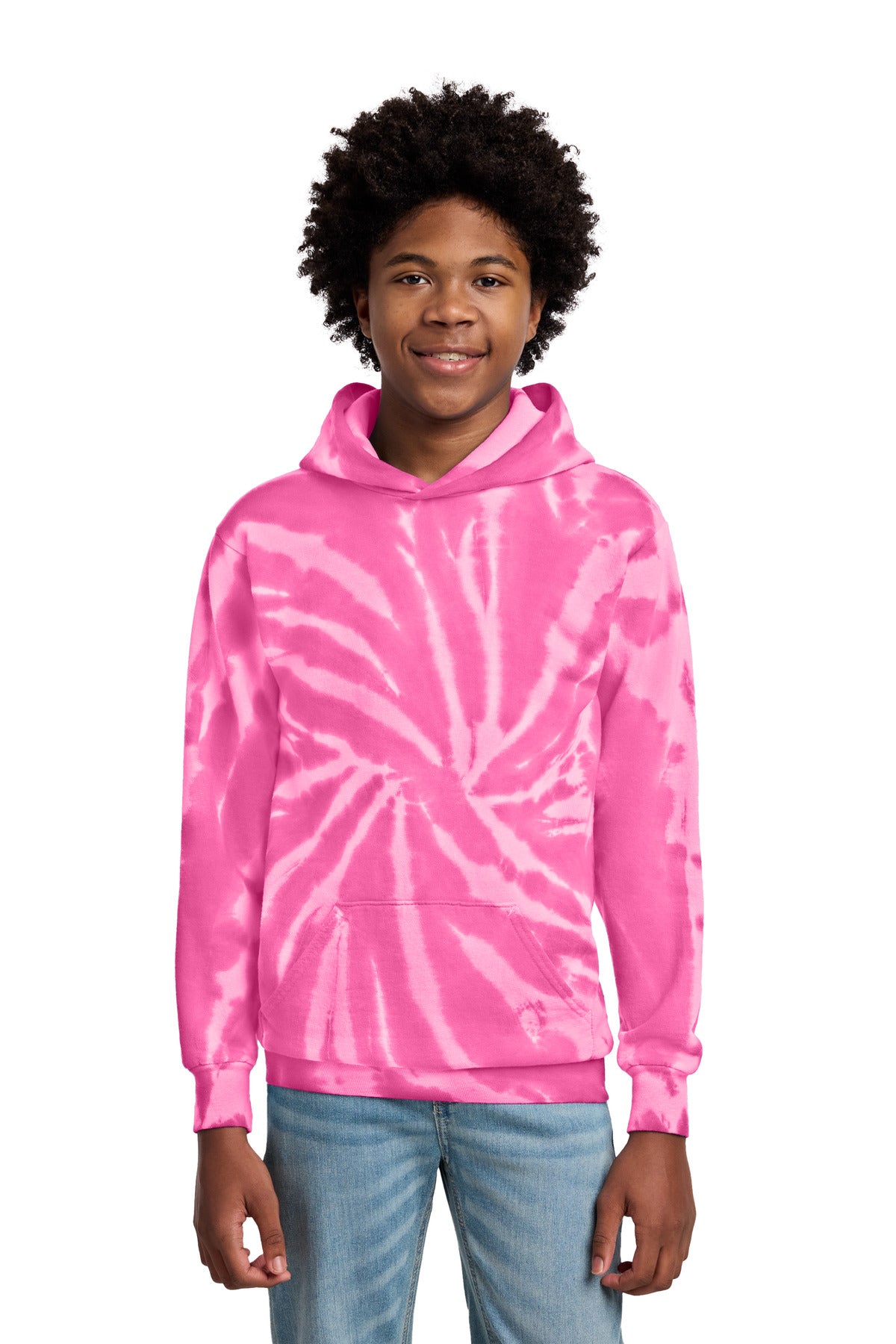 Port & Co Youth   Tie-Dye Pullover Hooded Sweatshirt