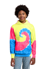 Port & Co Youth   Tie-Dye Pullover Hooded Sweatshirt