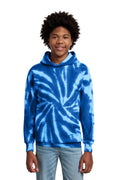 Port & Co Youth   Tie-Dye Pullover Hooded Sweatshirt