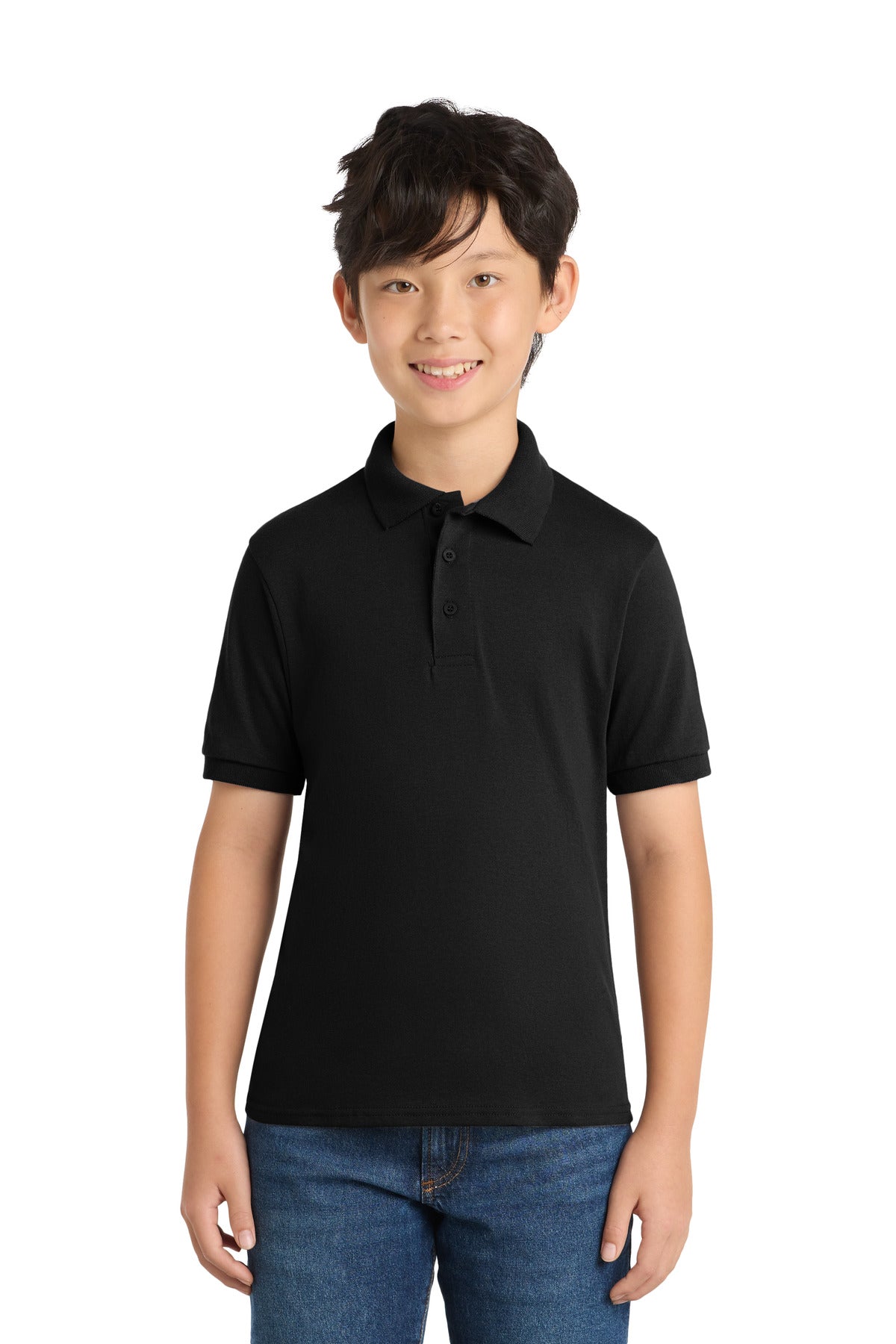 Port & Co Youth   Core Blend Jersey Knit Polo