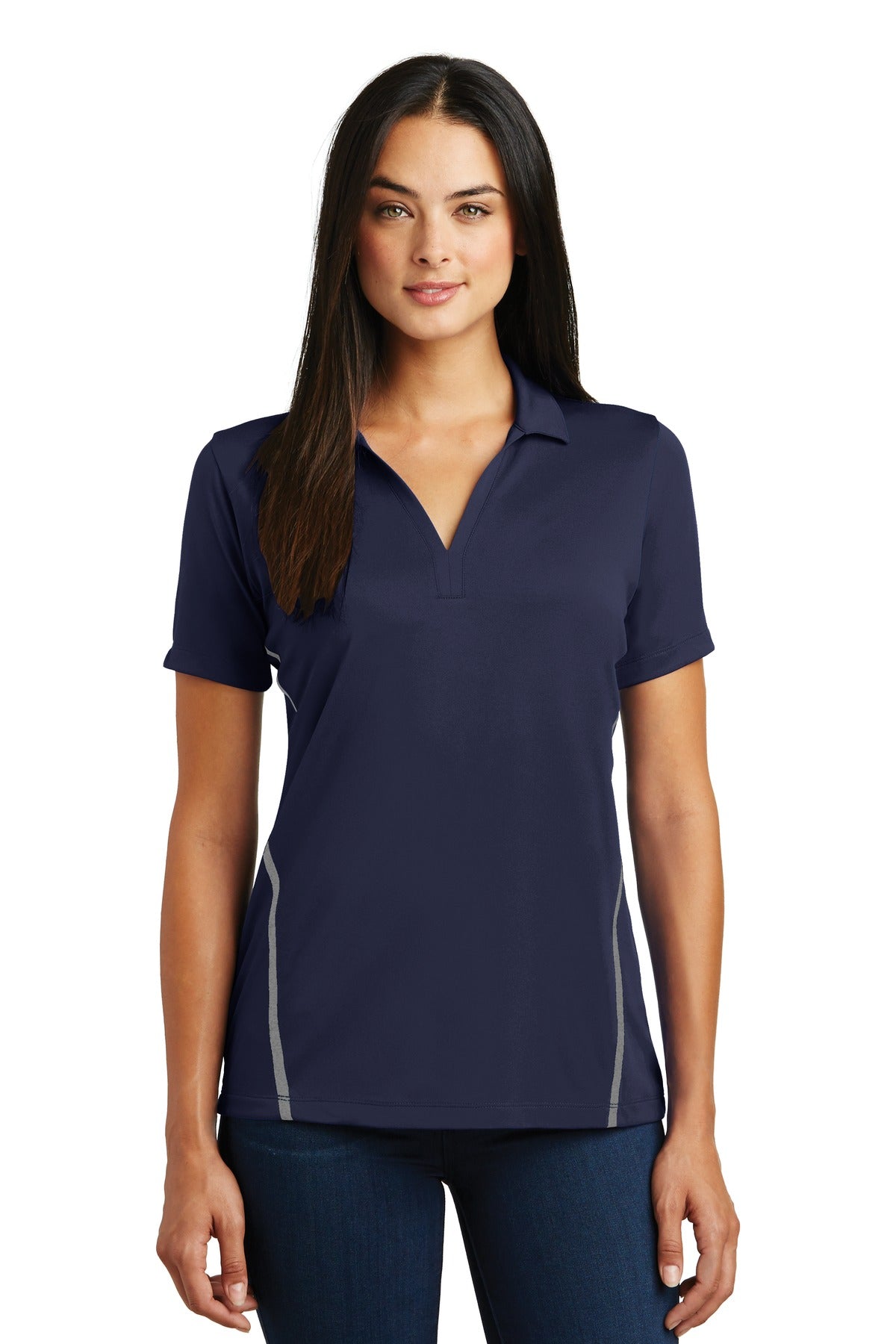 Sport-Tek Women's   Contrast PosiCharge   Tough Polo