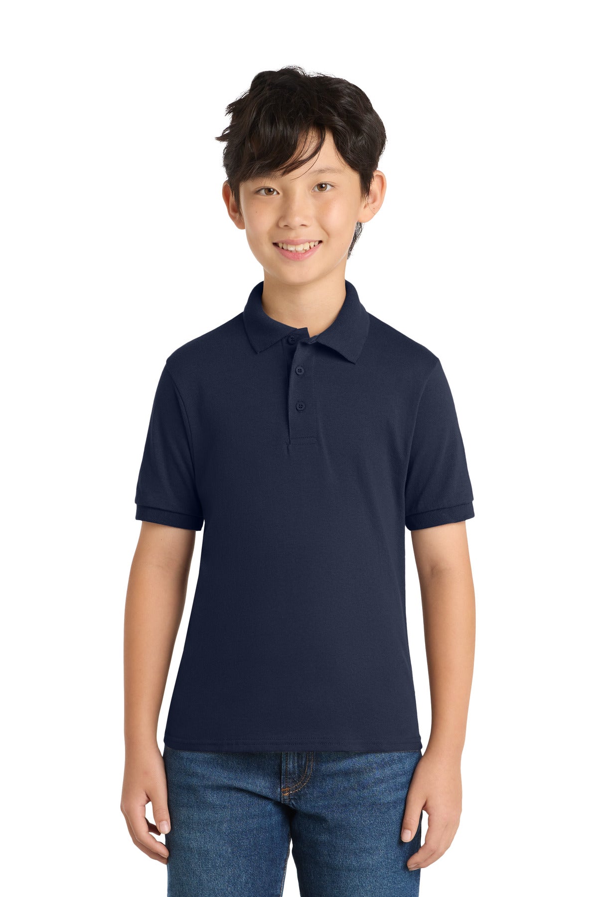 Port & Co Youth   Core Blend Jersey Knit Polo