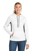 Sport-Tek Women's   Sport-Wick   Fleece Colorblock Hooded Pullover
