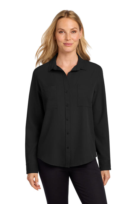 Mercer+Mettle Women's   Stretch Crepe Long Sleeve Camp MM2013