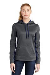 Sport-Tek Women's   Sport-Wick   Fleece Colorblock Hooded Pullover