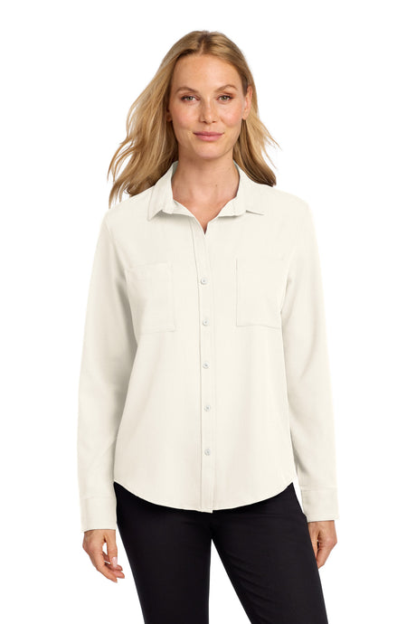 Mercer+Mettle Women's   Stretch Crepe Long Sleeve Camp MM2013