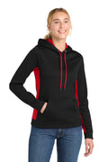 Sport-Tek Women's   Sport-Wick   Fleece Colorblock Hooded Pullover