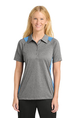 Sport-Tek Women's   Heather Colorblock Contender   Polo