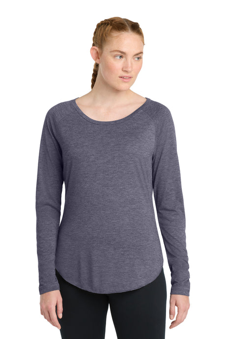 Sport-Tek Women's    PosiCharge    Long Sleeve Tri-Blend Wicking Scoop Neck Raglan Tee LST400LS