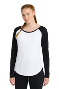 Sport-Tek Women's    PosiCharge    Long Sleeve Tri-Blend Wicking Scoop Neck Raglan Tee LST400LS
