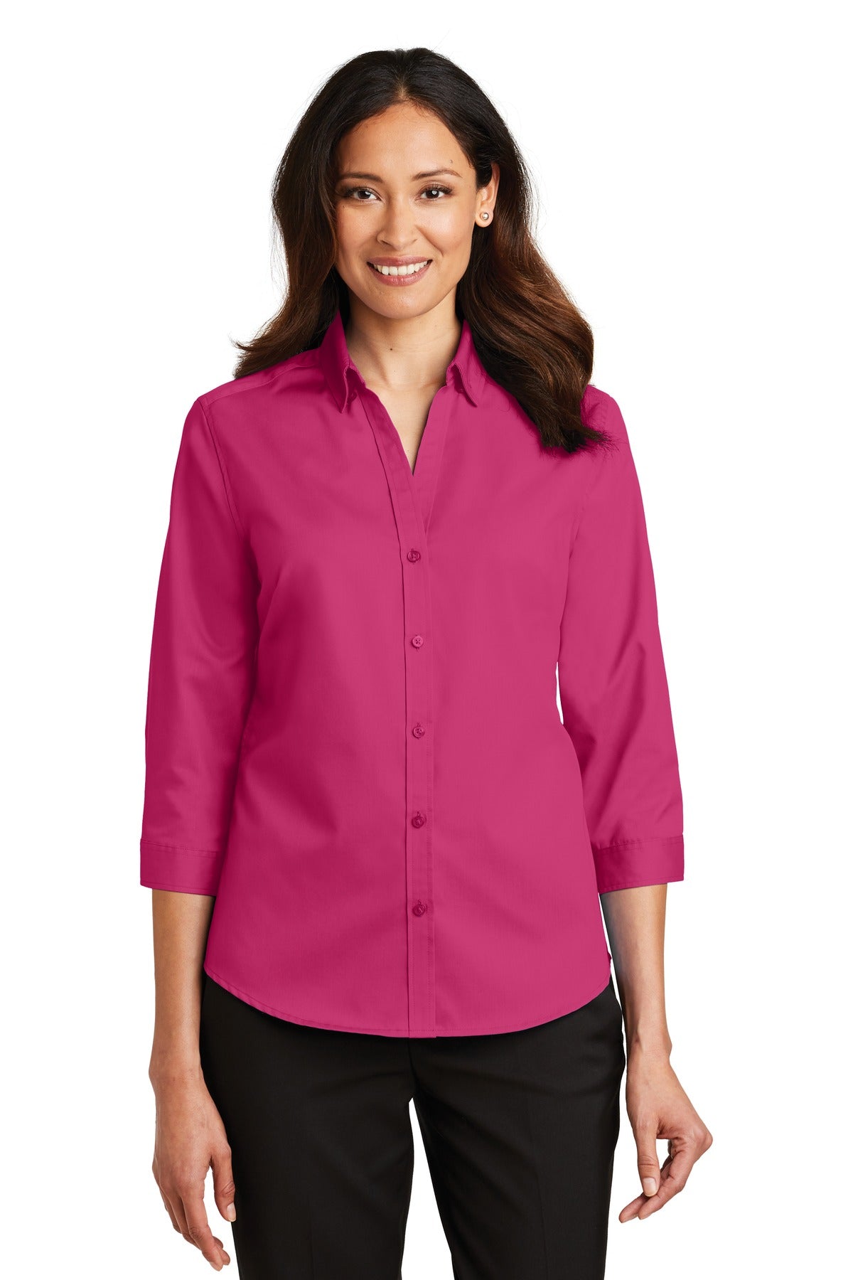 Port Authority Women's   3/4-Sleeve SuperPro   Twill Shirt