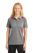 Sport-Tek Women's   Heather Colorblock Contender   Polo