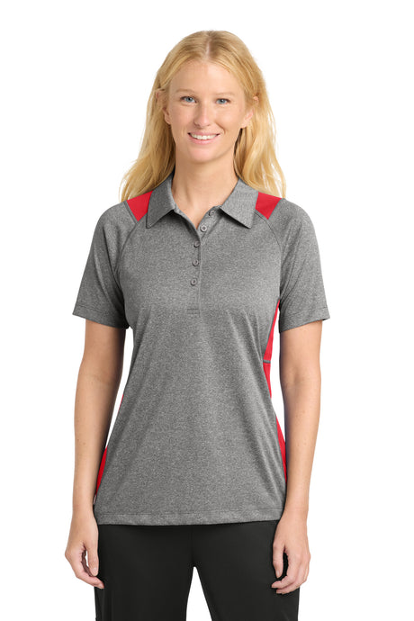 Sport-Tek Women's   Heather Colorblock Contender   Polo
