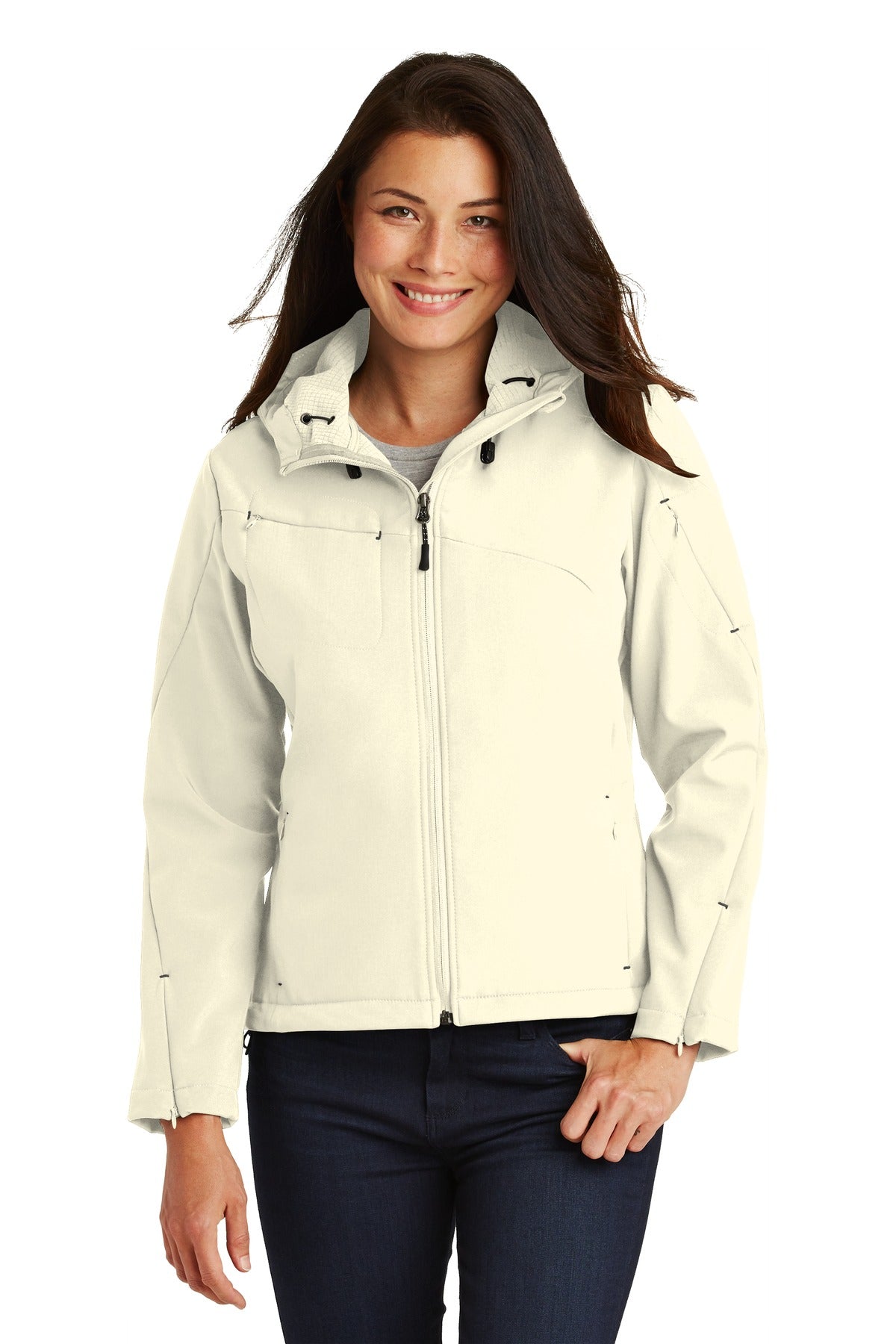 Port Authority Women's   Textured Hooded Soft Shell Jacket