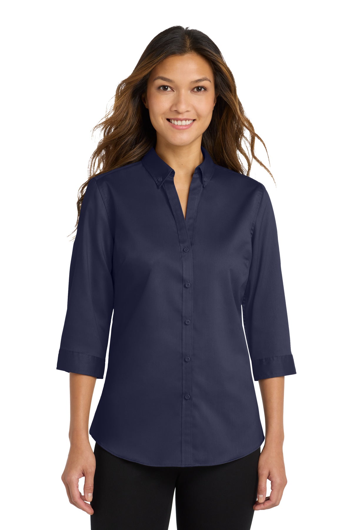 Port Authority Women's   3/4-Sleeve SuperPro   Twill Shirt