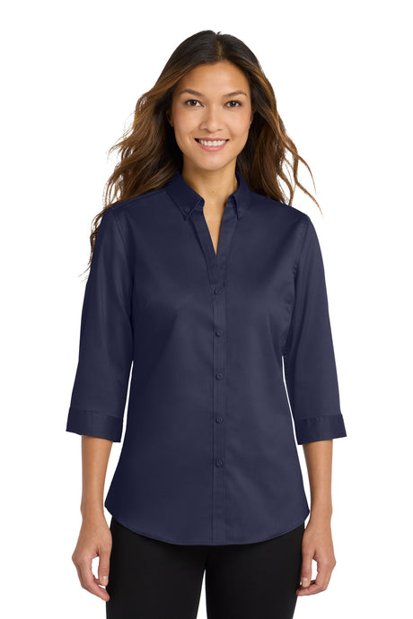 Port Authority Women's   3/4-Sleeve SuperPro   Twill Shirt