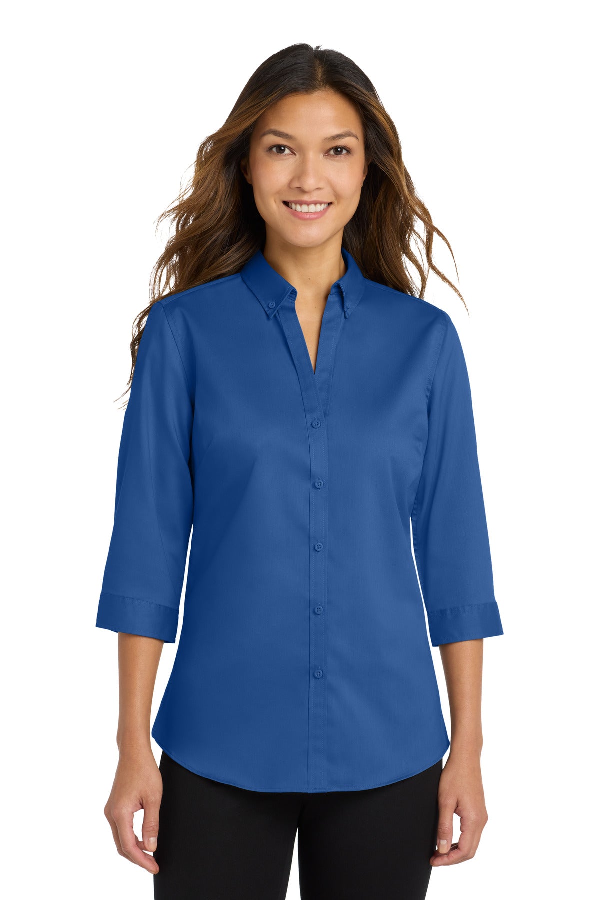 Port Authority Women's   3/4-Sleeve SuperPro   Twill Shirt